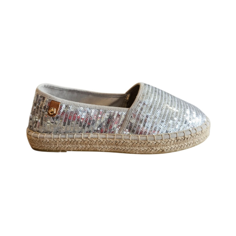 Espadrile dama Tamaris argintii paietate Espadrile dama Tamaris cu paiete argintii,marimea 42 incaltaminte second hand premium