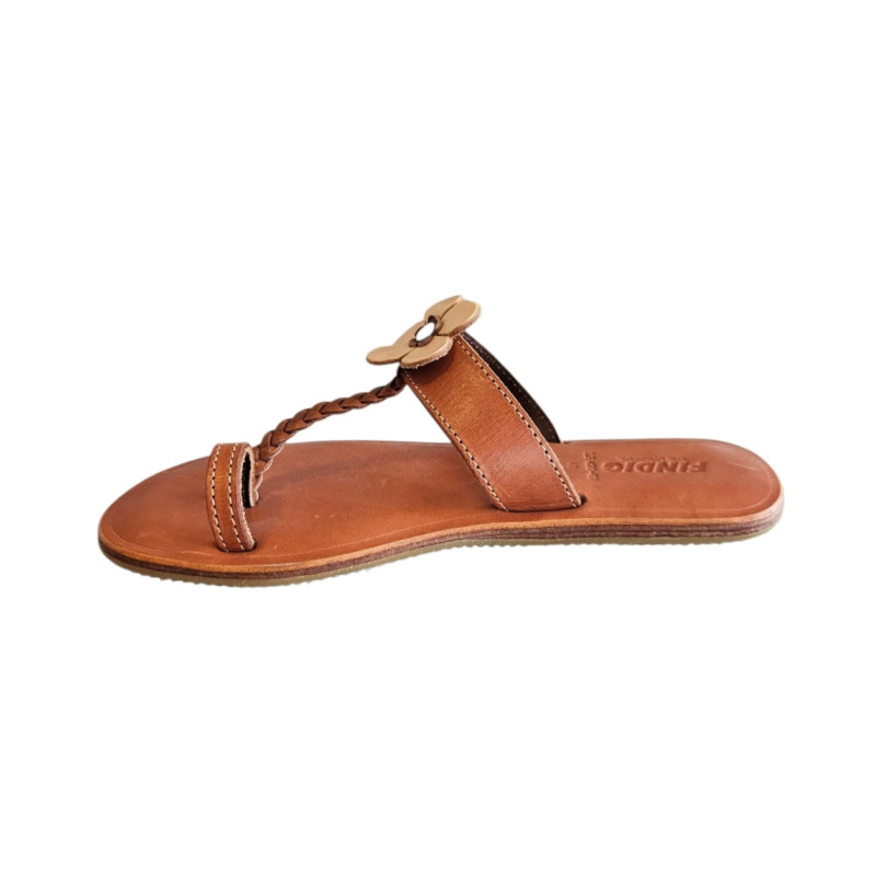 Papuci dama din piele Findig, maro, marimea 40 Papuci dama din piele Findig, maro, marimea 40