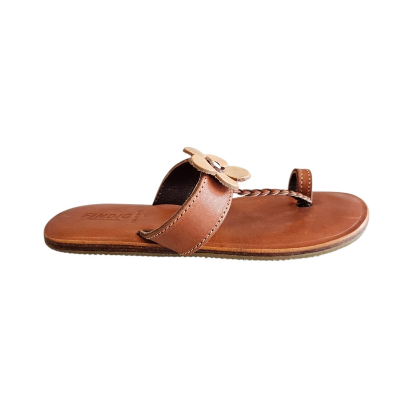 Papuci dama din piele Findig, maro, marimea 40 Papuci dama din piele Findig, maro, marimea 40