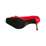 Sandale dama rosii din satin,toc subțire 9cm - Apart, mărimea 36 Sandale dama rosii din satin,toc subțire 9cm - Apart, mărimea 36