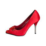 Sandale dama rosii din satin,toc subțire 9cm - Apart, mărimea 36 Sandale dama rosii din satin,toc subțire 9cm - Apart, mărimea 36