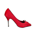 Sandale dama rosii din satin,toc subțire 9cm - Apart, mărimea 36 Sandale dama rosii din satin,toc subțire 9cm - Apart, mărimea 36