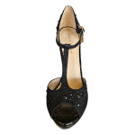 Sandale dama cu toc Laura Biagiotti negre ,marimea 41 Sandale dama cu toc Laura Biagiotti negre ,marimea 41