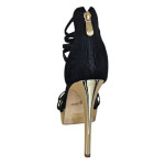 Sandale dama negre cu toc inalt Laura Biagiotti, marimea 37 Sandale dama negre cu toc inalt Laura Biagiotti, marimea 37