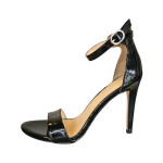 Sandale dama Catwalk cu toc inalt, lac negru, marimea 40 Sandale dama Catwalk cu toc inalt, lac negru, marimea 40