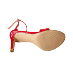 Sandale dama rosii cu toc inalt, piele ecologica lacuita - Catwalk, marimea 39 Sandale dama rosii cu toc inalt, piele ecologica lacuita - Catwalk, marimea 39