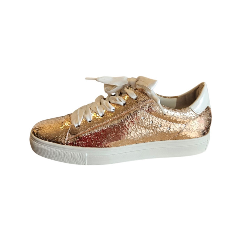 Sneakers aurii din piele Kennel&Schmenger, marimea 40 Sneakers aurii din piele Kennel&Schmenger, marimea 40