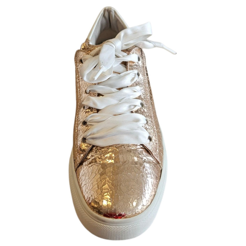 Sneakers aurii din piele Kennel&Schmenger, marimea 40 Sneakers aurii din piele Kennel&Schmenger, marimea 40